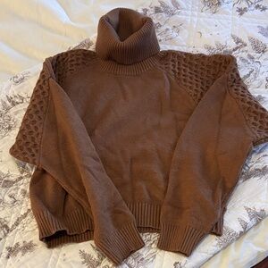 BB Dakota Chocolate Cowl Neck Sweater
